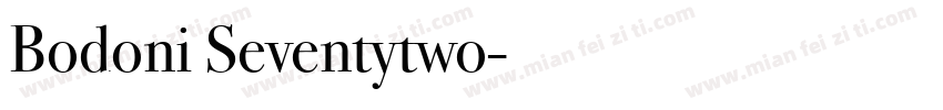 Bodoni Seventytwo字体转换